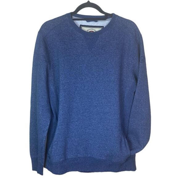 Moosejaw Mountaineering Love The Madness Men’s Sz Lrg Blue Crew Neck Sweatshirt - Picture 1 of 4